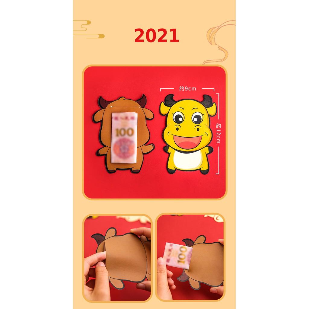 5 Bao Lì Xì 2021 Chibi Tân Sửu Hoạt Hình Chibi Giao Ngẫu Nhiên