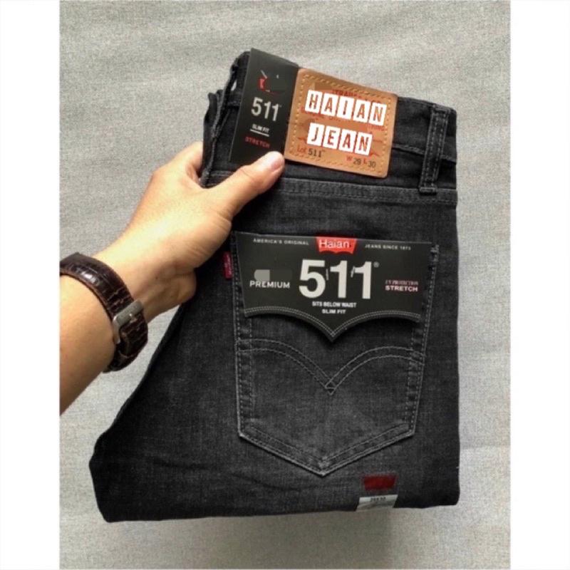 Quần jean Nam màu đen quần bò cao cấp Cao cấp jeans co giãn form slimfit ống đứng