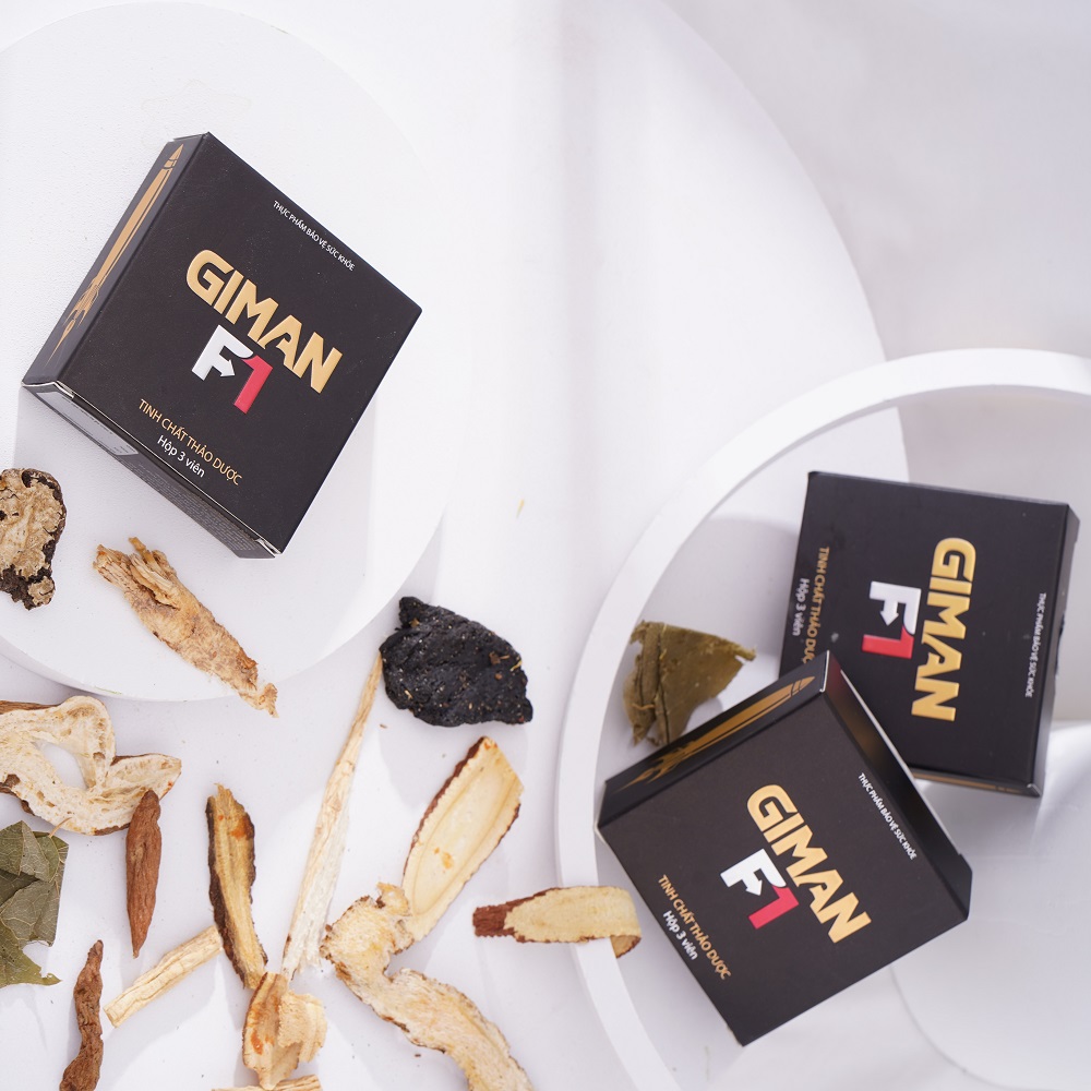 GIMAN F1 - Tăng cường sinh lý nam, bổ thận tráng dương, tăng tiết Testostron nội sinh - Hộp 3 viên