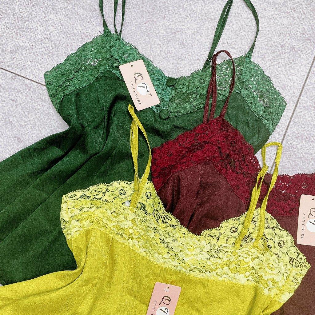 Đồ bộ 2dây lụa xước đủ màu (Đỏ/Xanhdương/Xanhlá/Xanhchuối/Vàng) Freesize 40-60kg