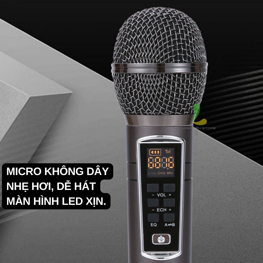 Loa Bluetooth Karaoke SD306 PLUS - Loa di động làm từ nhựa ABS thiết kế mắt cú phiên bản nâng cấp âm thanh hoàn hảo tặng kèm micro không dây xịn xò