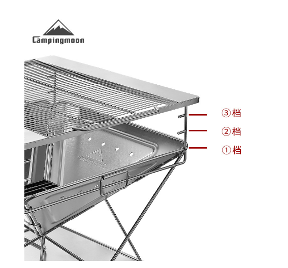 Bếp nướng than hoa ngoài trời Campingmoon MT-065 cho 10-12 người