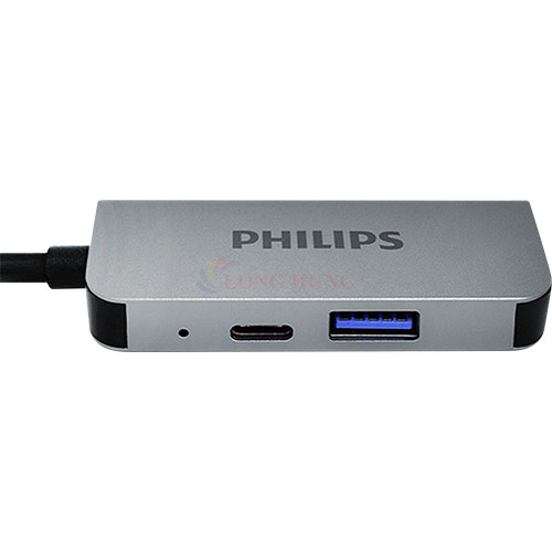 Cổng chuyển đổi Philips 3-in-1 Multifunction Adapter USB-C Hub SWV6113G/59 - Hàng chính hãng