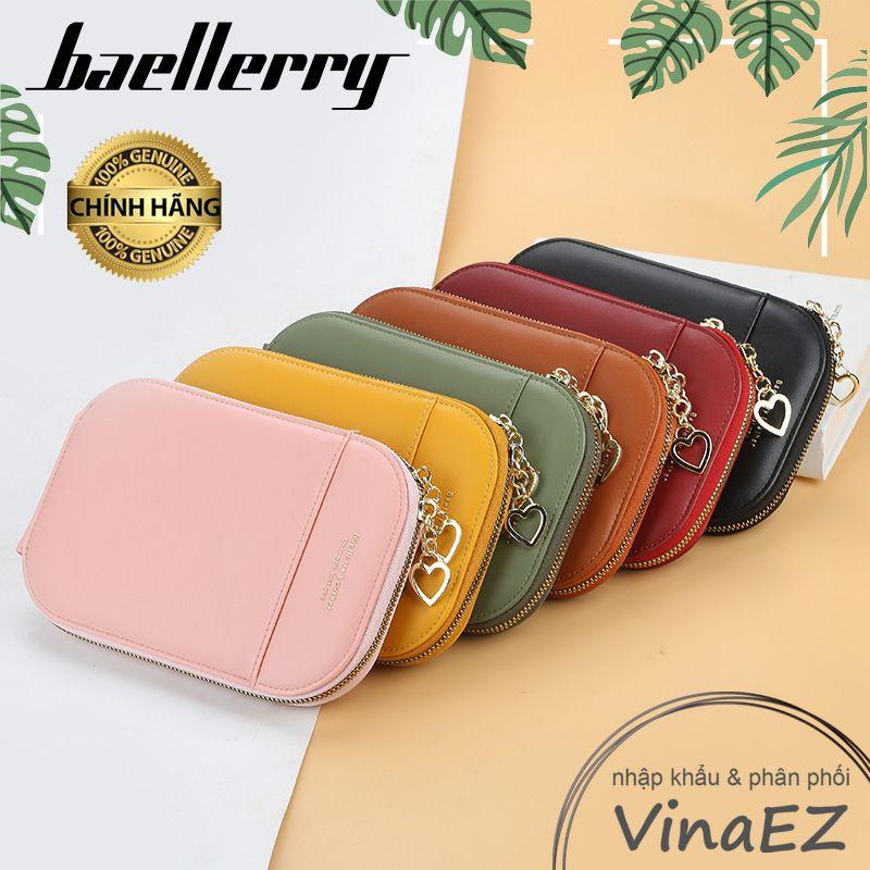 Bóp ví nữ đeo chéo với dây kéo hình trái tim dễ thương đựng vừa điện thoại 6.5" - N5573