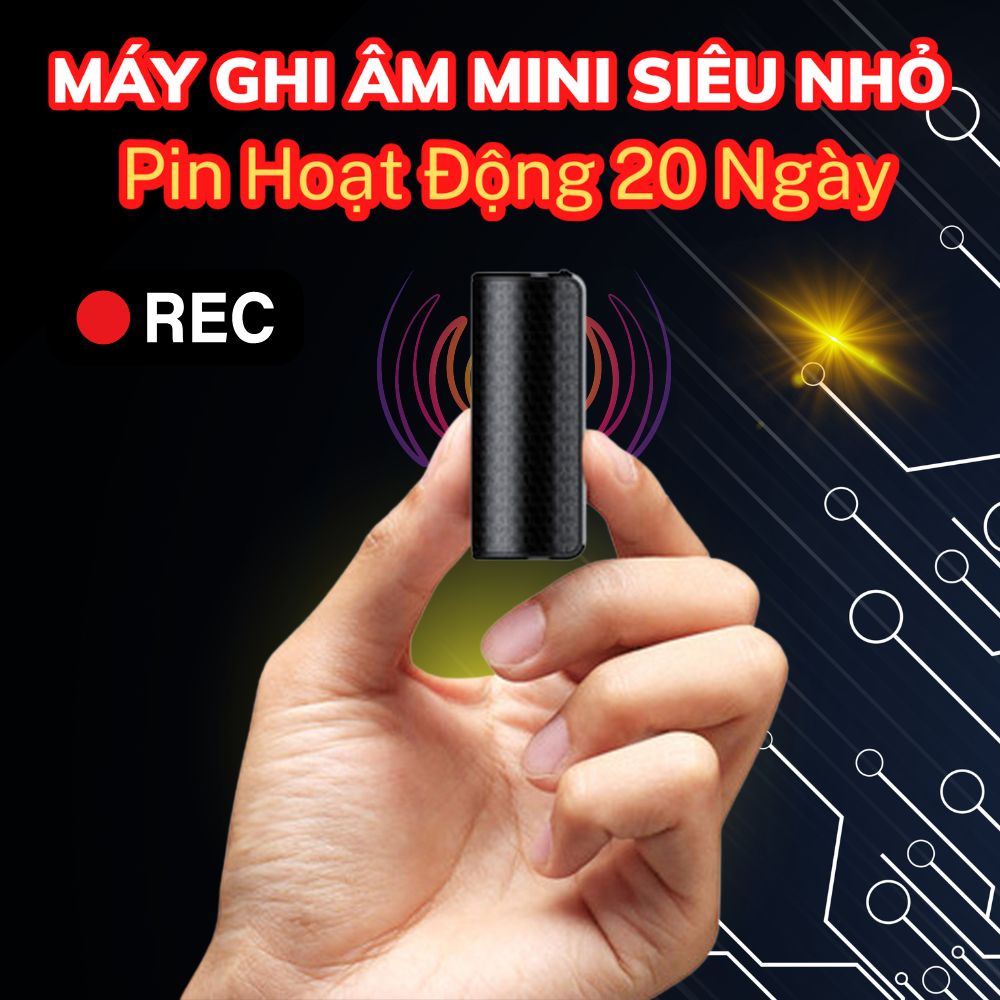 Máy ghi âm chuyên nghiệp TR3 Pin hoạt động 500 giờ liên tục