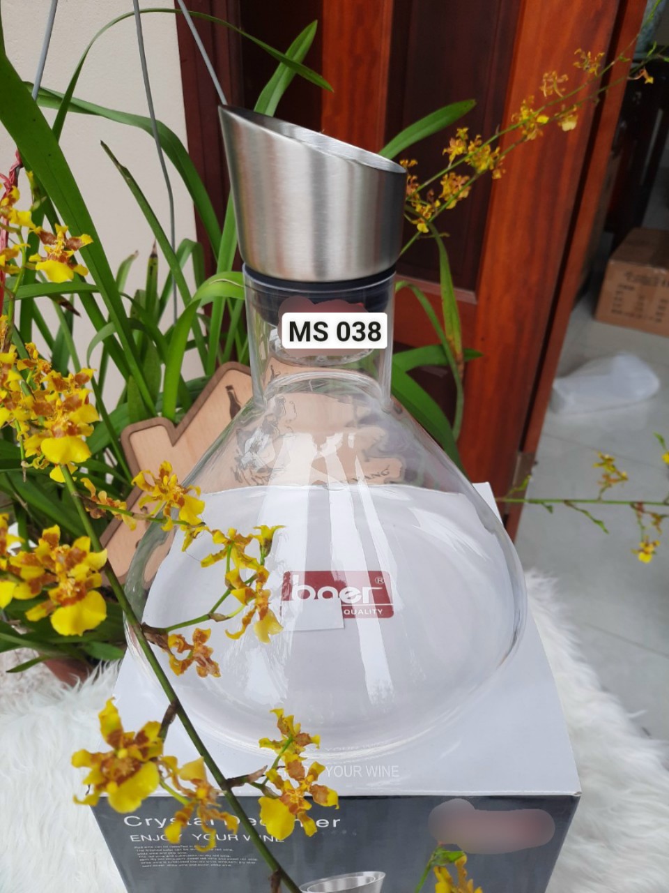 Bình thở vang hình thác nước 1500ml - Decanter MS 038