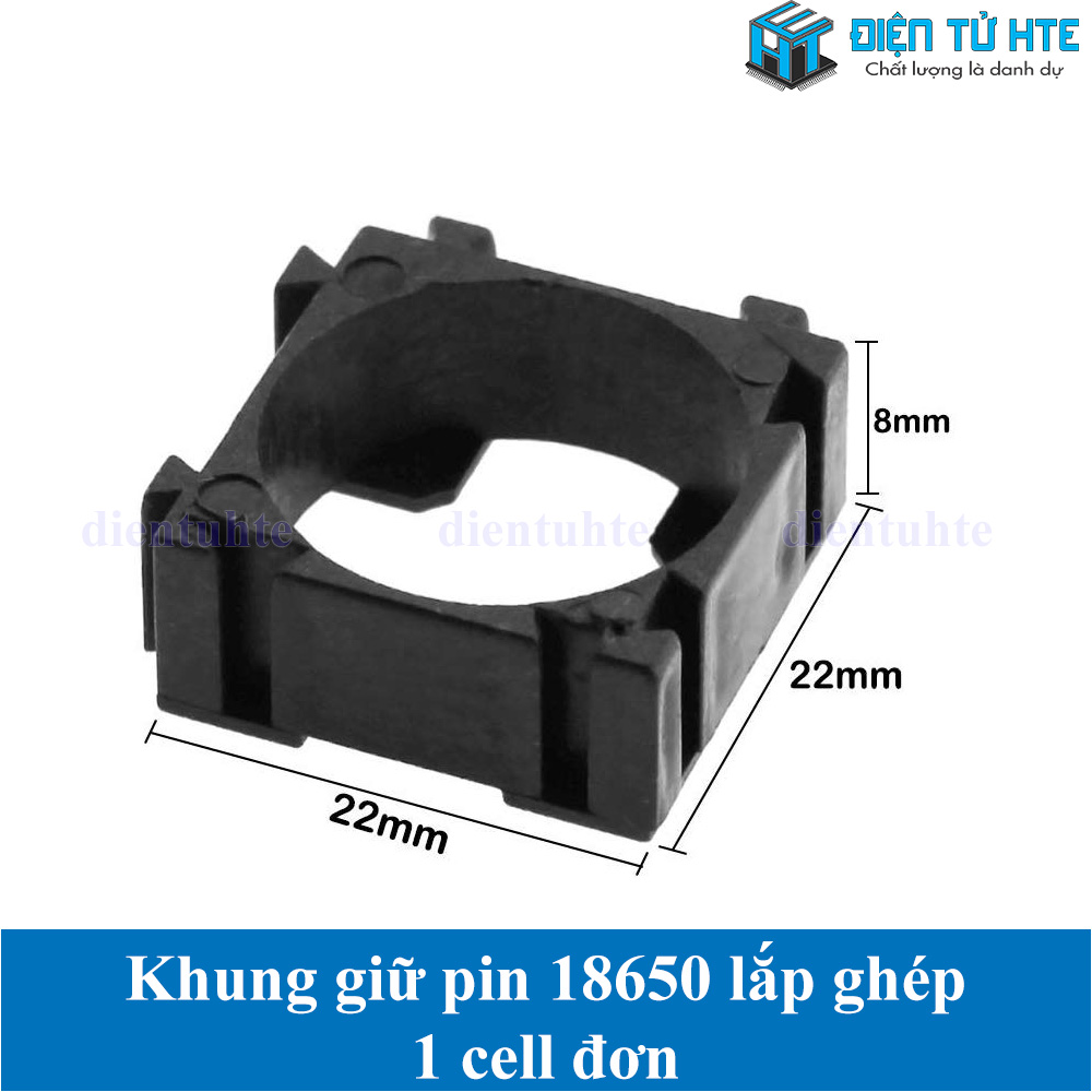 Bộ 10 cái Khung giữ Pin 18650 1 cell lắp ghép