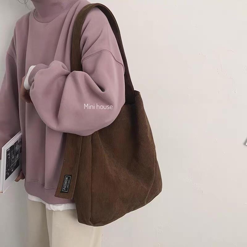 Túi tote vải phong cách ulzzang