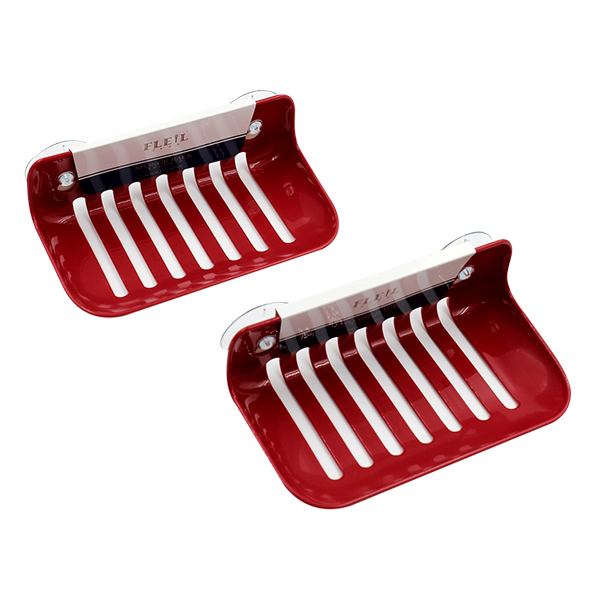 2 Khay Nhựa Đựng Xà Bông Đỏ Nakaya K537-2 Nhật Bản