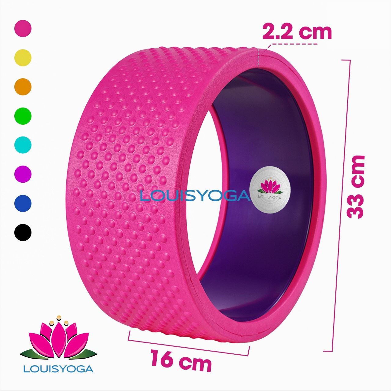 Vòng gai tập yoga cao cấp 16x32 cm - cao cấp,thư giãn, mở vai - Thương hiệu LOUIS YOGA