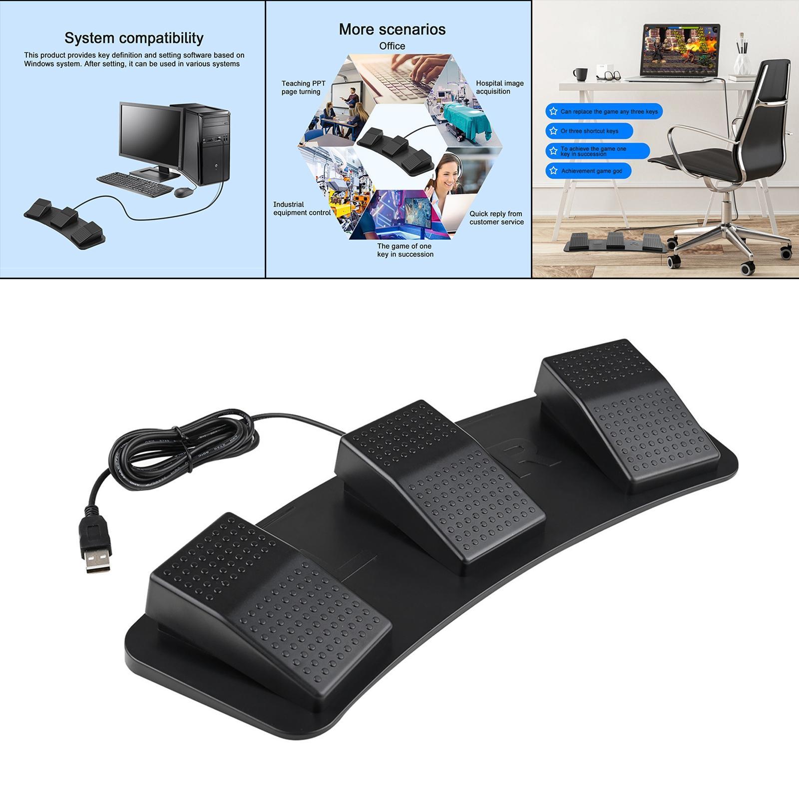 USB Foot Pedal Control Switch Game Pad Keyboard Mouse for PC Laptop