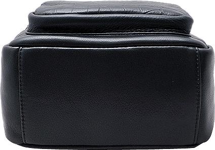 Balo nữ thời trang ELMI da bò thật cao cấp màu đen ET779. KT: 25x21x12cm