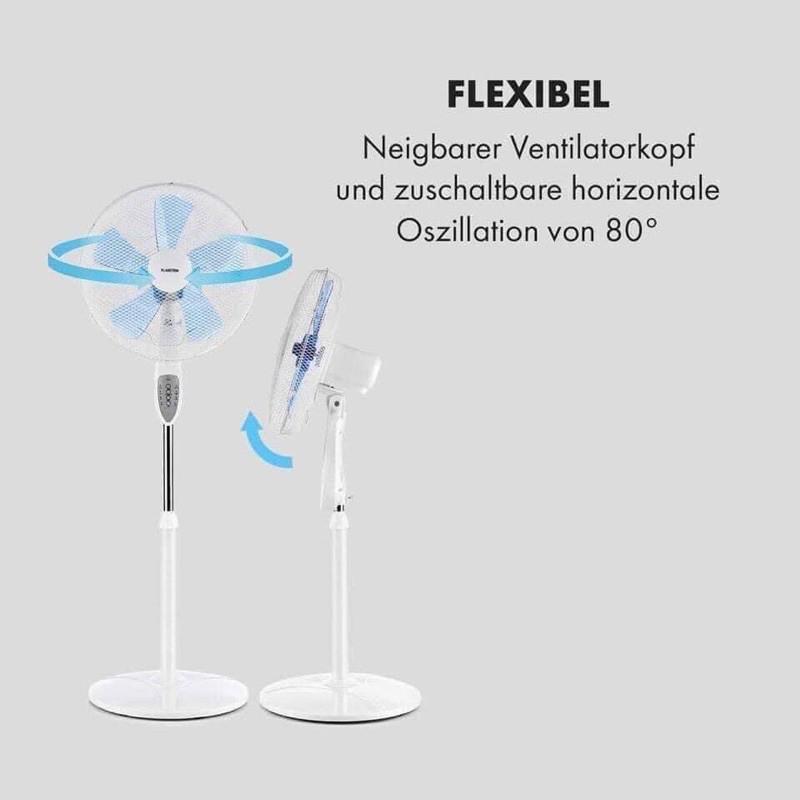 Quạt Cây Đứng KLARSTEIN SUMMERJAM, Quạt Điện, Quạt Máy, 4 Chế Độ Mát, Có Điều Khiển, Hẹn Giờ Tắt, Nhập Đức