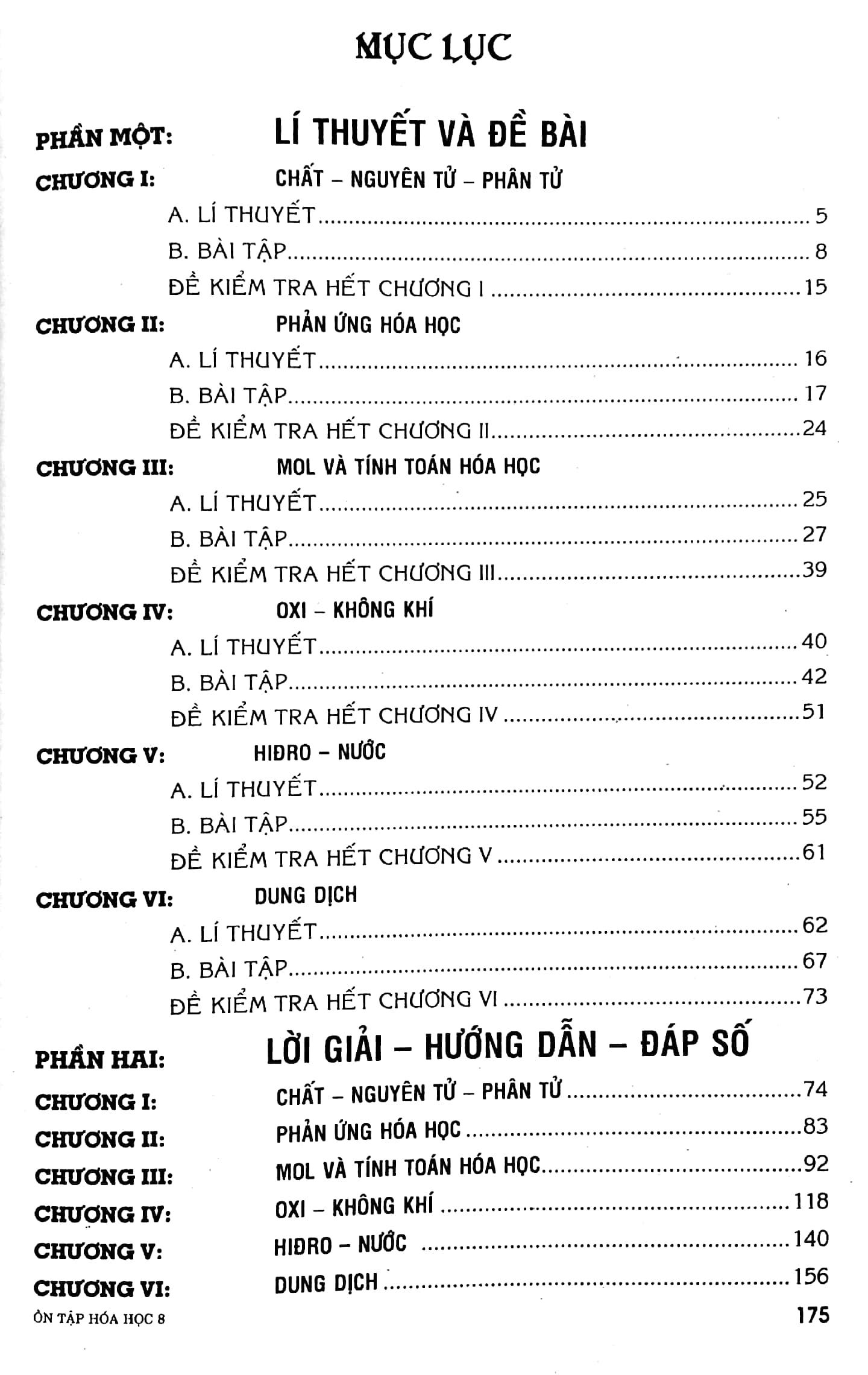Ôn Tập Hóa Học 8
