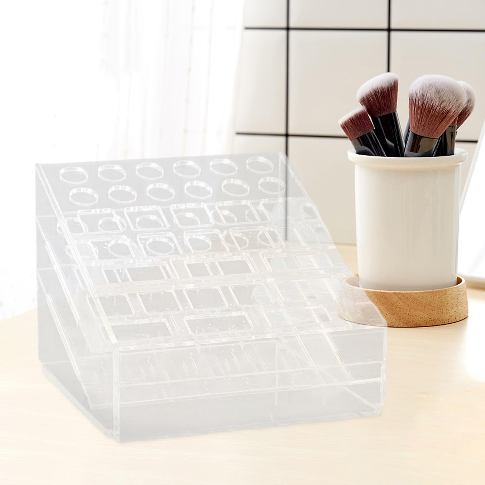 Acrylic Pen Holder Makeup Brush Holder Stationery Storage Holder Pen Pencil Display Desk Organizer for Tabletop Organization Home Countertop