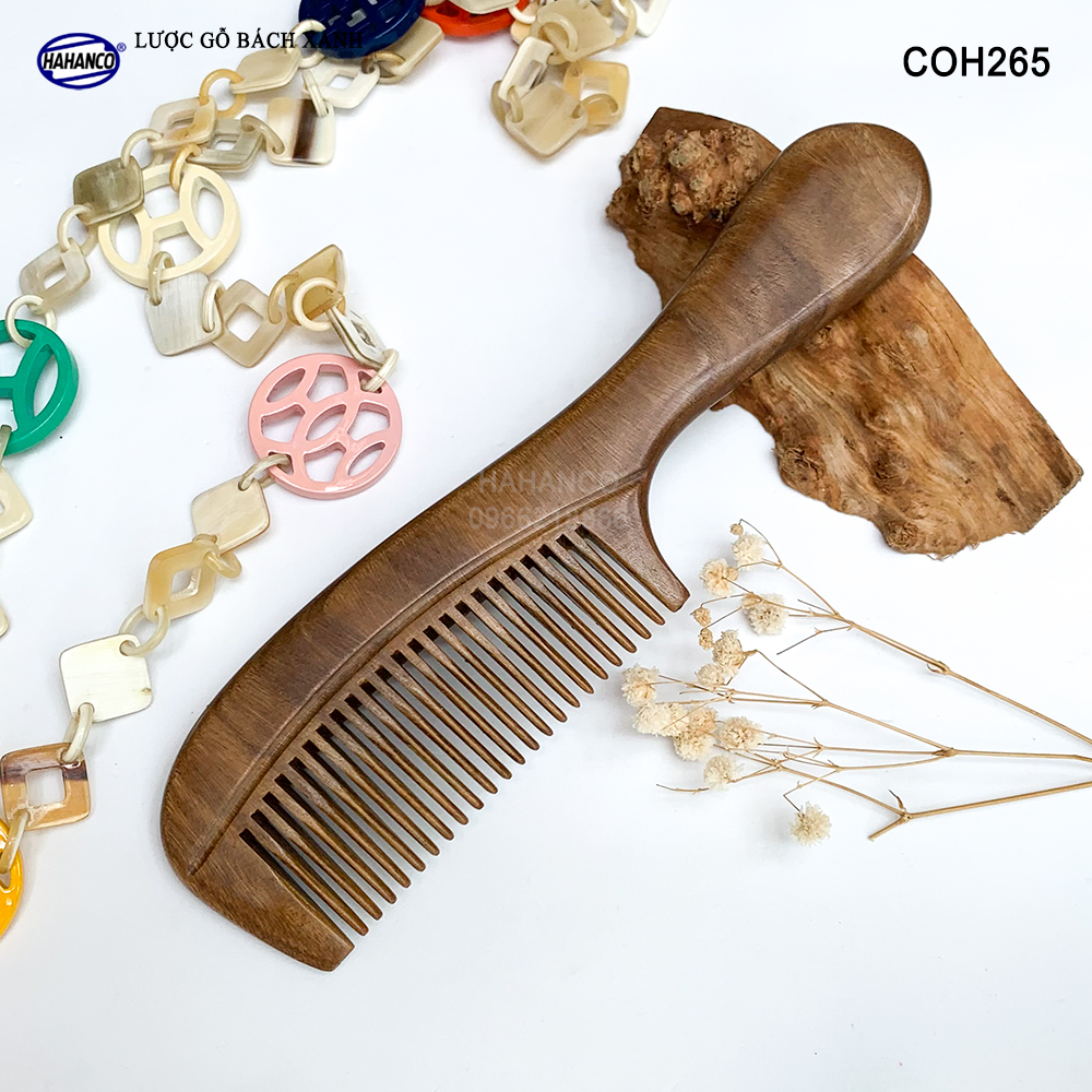 Lược gỗ Bách Xanh có mùi thơm nhẹ COH265 - Chải tóc làm dịu tâm trí giảm căng thẳng - Giúp Tóc Suôn & Mềm Không Làm Rụng