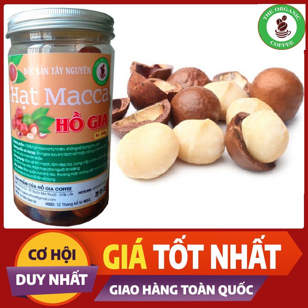 Hạt Macca Sạch Đắk Lắk, Hạt sấy nứt vỏ hạt to, nhân to sấy chín, nhân nhỏ sấy chín, không hôi dầu 500g
