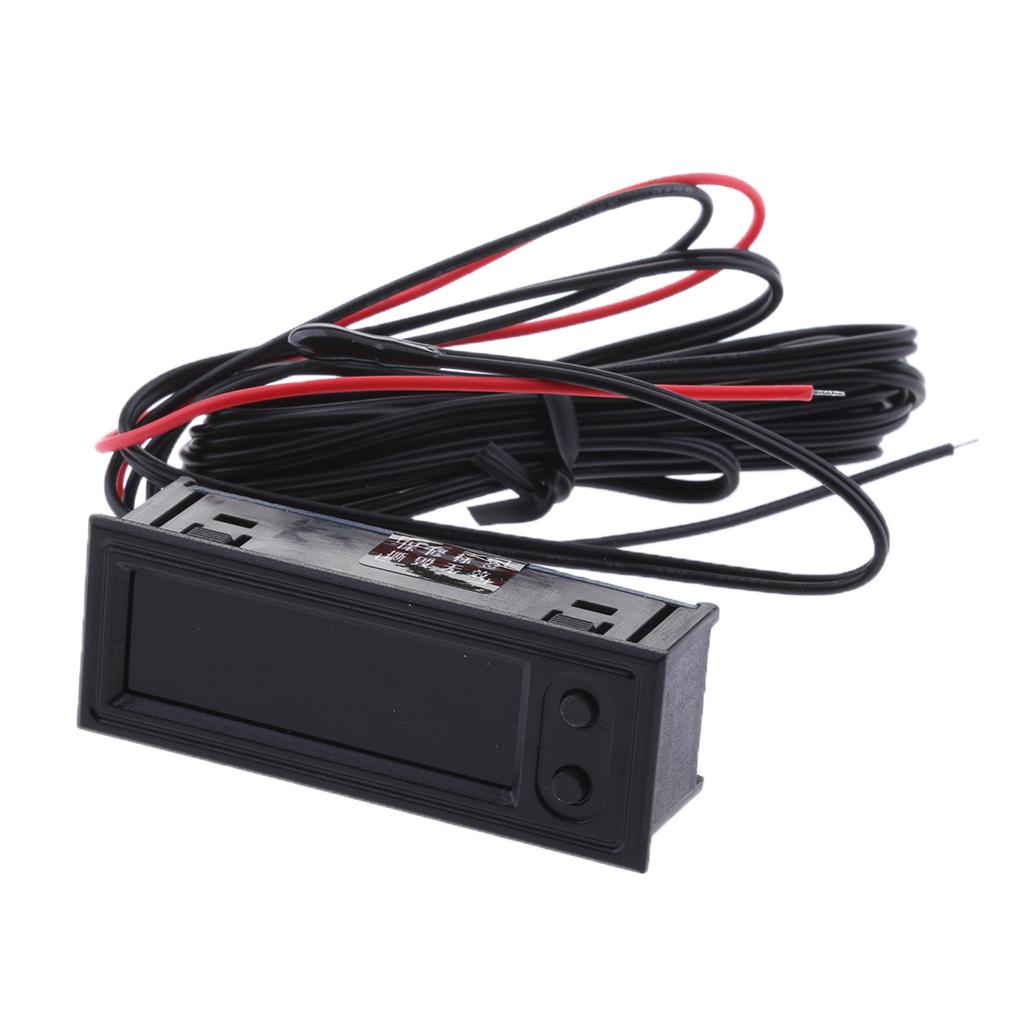 Car LCD Digital Backlight Automotive Temperature Clock Voltmeter Accessories Red