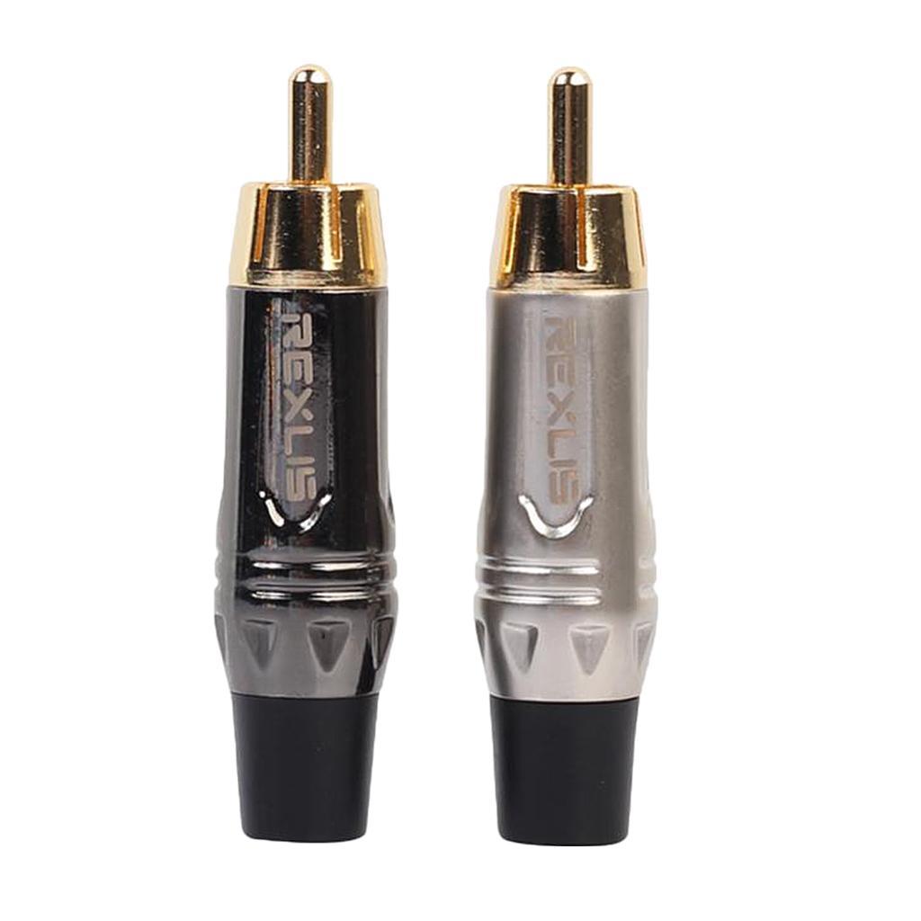 Hình ảnh Gold Plated RCA Plug HIFI Audio Male Connector for Cable Parts