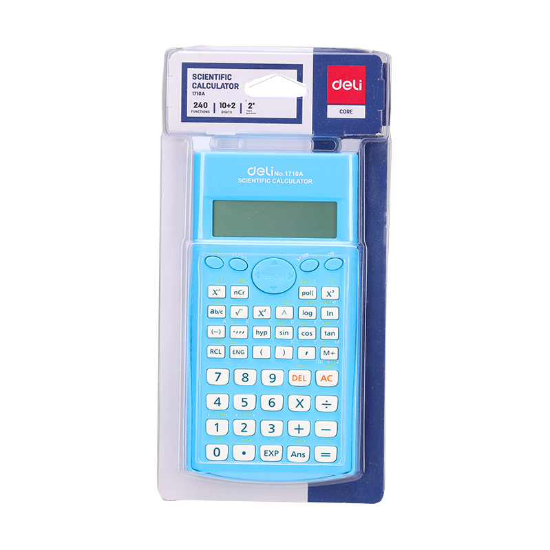 Máy tính kỹ thuật Deli 1710 Scientific Calculator 10+2 Digits Giao màu ngẫu nhiên