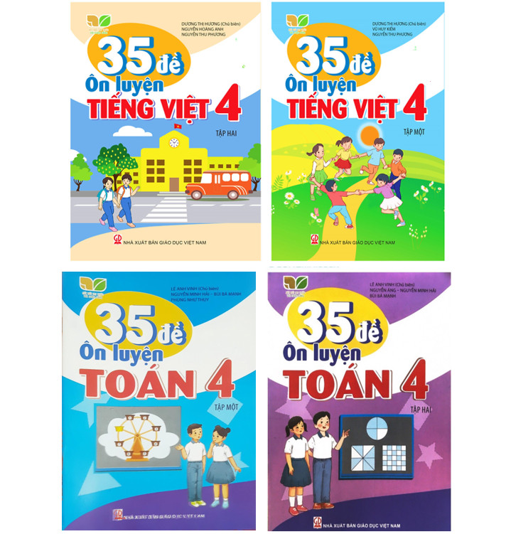 Sách - Combo 4 cuốn 35 Đề Ôn Luyện Toán và Tiếng Việt 4 Kết Nối