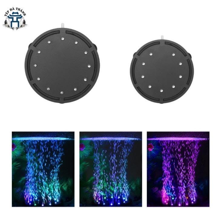 Đèn Led Tròn - Đĩa Sủi Khí Nhiều Màu Sắc Trang Trí Bể Cá Cảnh