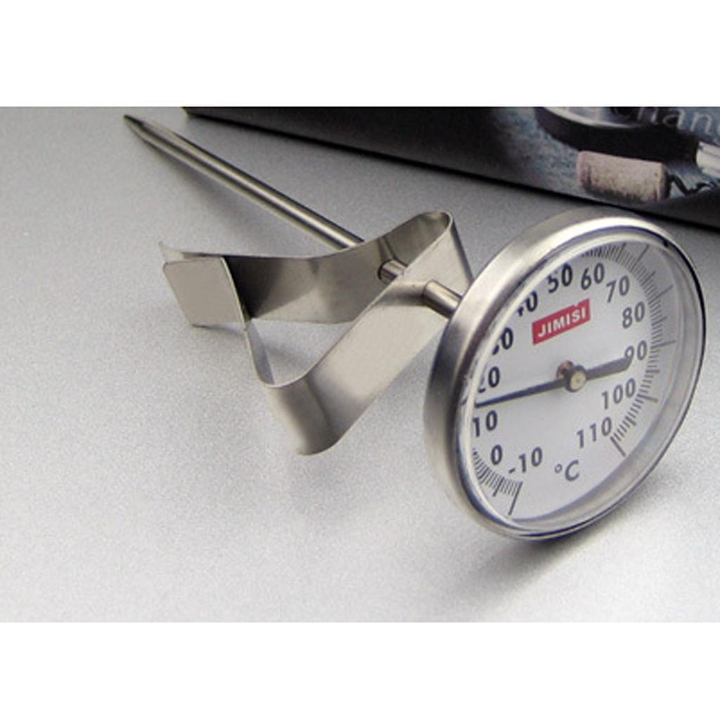 600ML Steel Coffee Milk Frothing Jug Garland Cup with Scale Thermometer