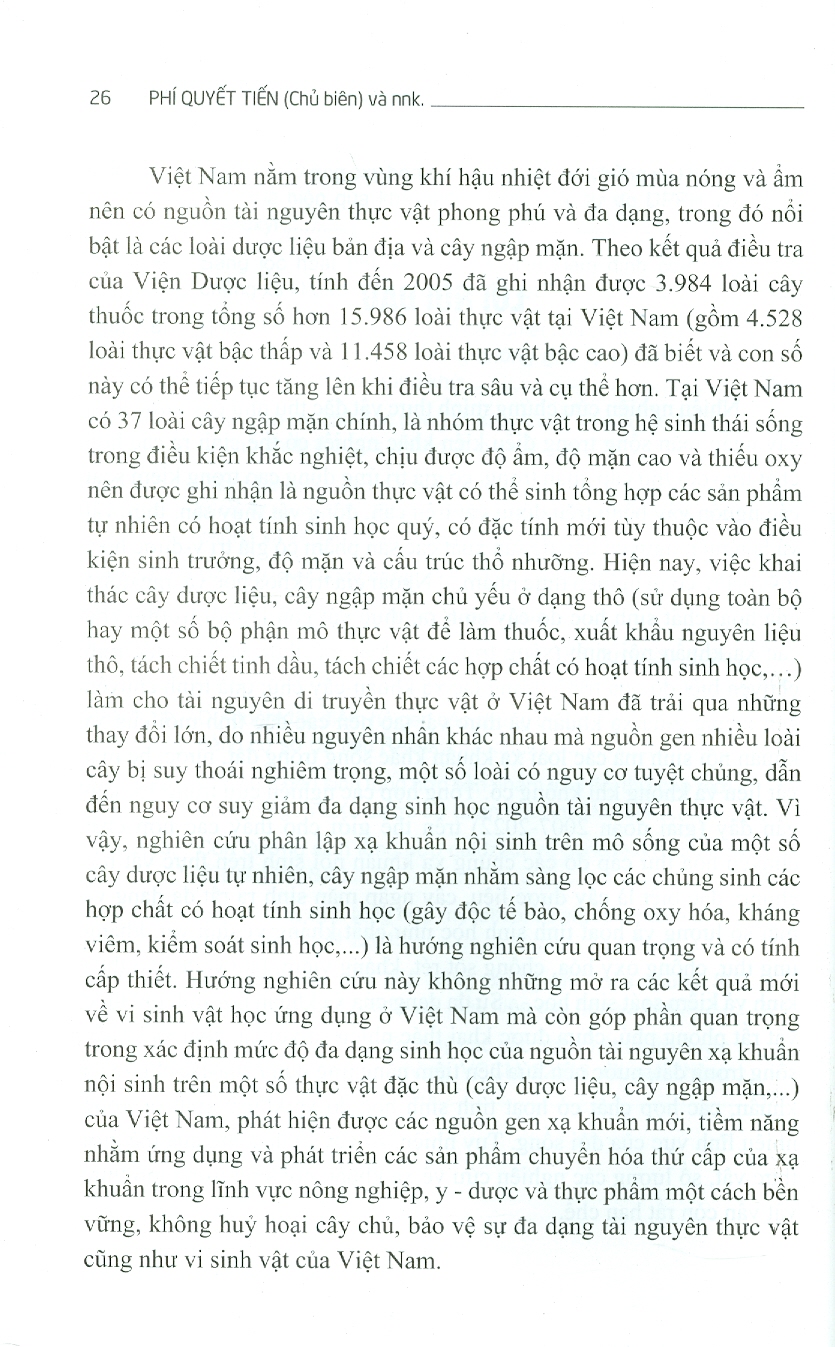 Nghiên Cứu Ứng Dụng Xạ Khuẩn Nội Sinh Trên Thực Vật Việt Nam (Bìa Cứng)