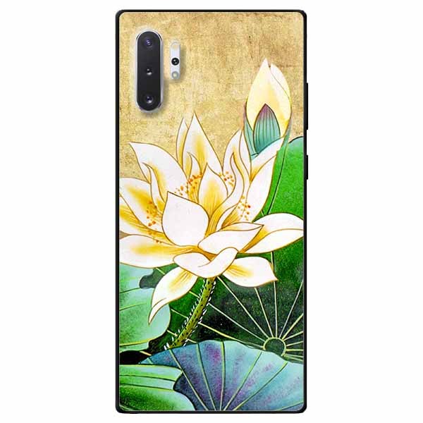 Ốp lưng dành cho Samsung Note 10 Plus mẫu Hoa Sen Vàng