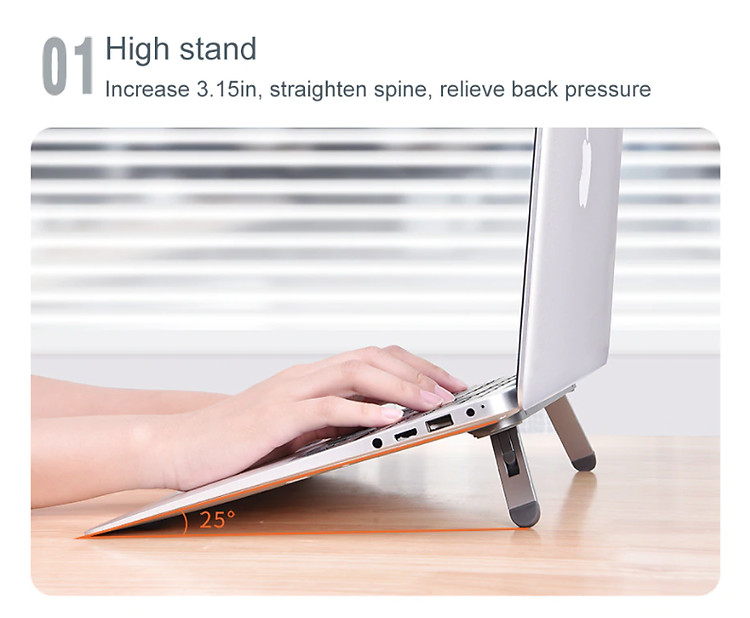Giá đỡ laptop giúp tản nhiệt hiệu quả dạng dán xếp gọn tiện lợi D8-T2997 - Giá đỡ Laptop Nhãn hiệu OEM | PhongVuPC.Com