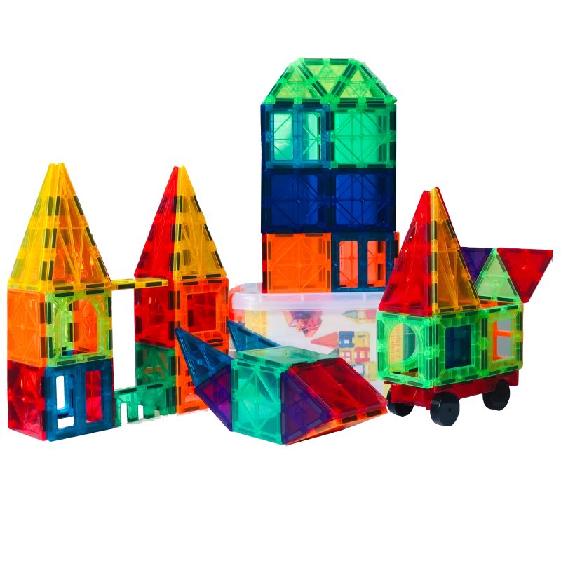 Đồ chơi nam châm xếp hình thông minh Magnetic Building Tiles 60 chi tiết – Đồ chơi trí tuệ phát triển trí thông minh, sáng tạo, logic cho bé
