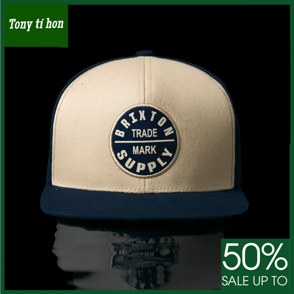 Tony tí hon - Mũ/nón kết lưỡi trai Snapback BT vàng nâu kem phối xanh thời trang nam nữ cao cấp