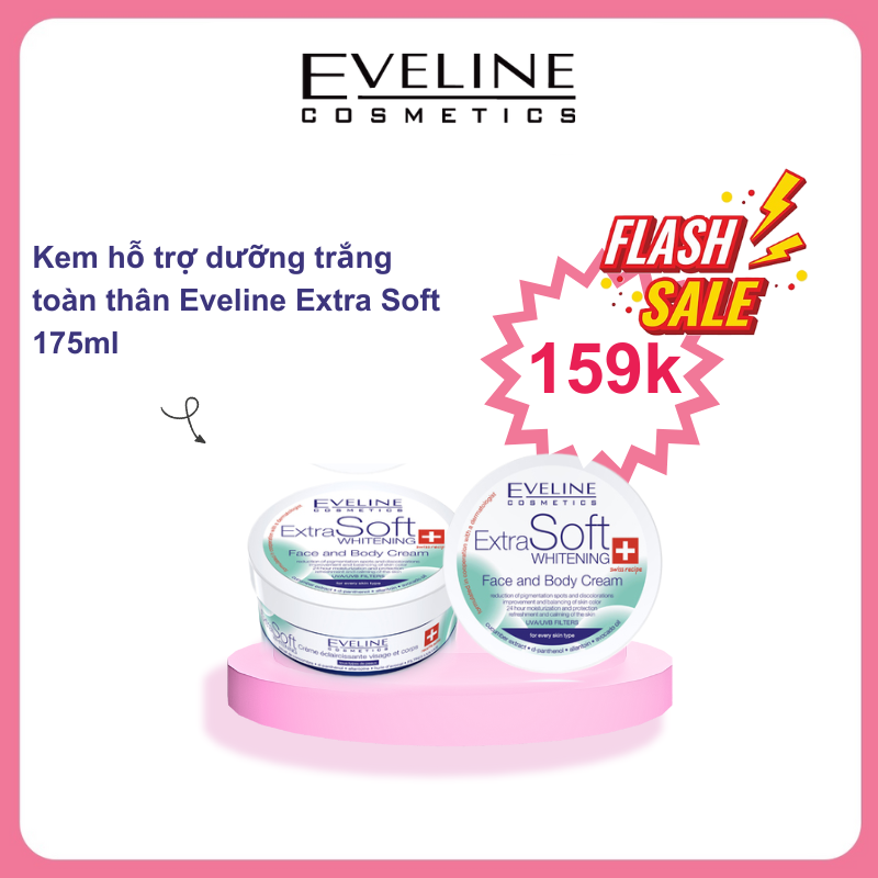 Kem Dưỡng Trắng Da Mặt Và Toàn Thân Eveline Extra Soft Whitening 175ml