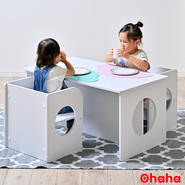 [Kèm Video Thực Tế - Miễn phí vận chuyển &amp; Lắp đặt] Giường tầng trẻ em thông minh cao cấp xếp gọn kèm bàn ghế Ohaha  -  GTXG001