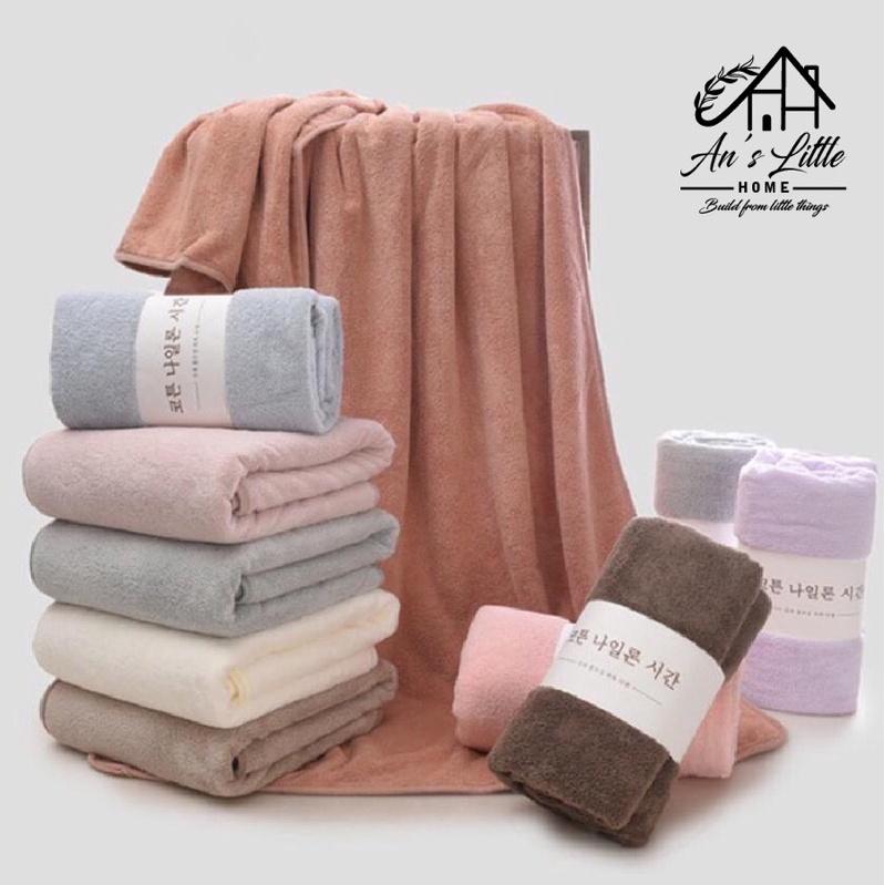 Khăn Bông Tắm Hàn Quốc Cao Cấp ANHOME - Cotton Siêu Mềm Mịn