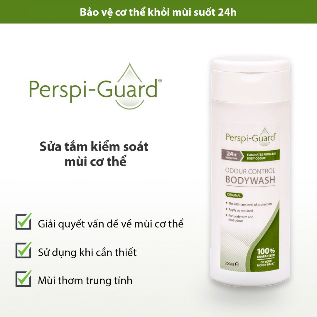 Combo ngăn mồ hôi Perspi-Guard sữa tắm 200ml + lăn khử mùi 30ml