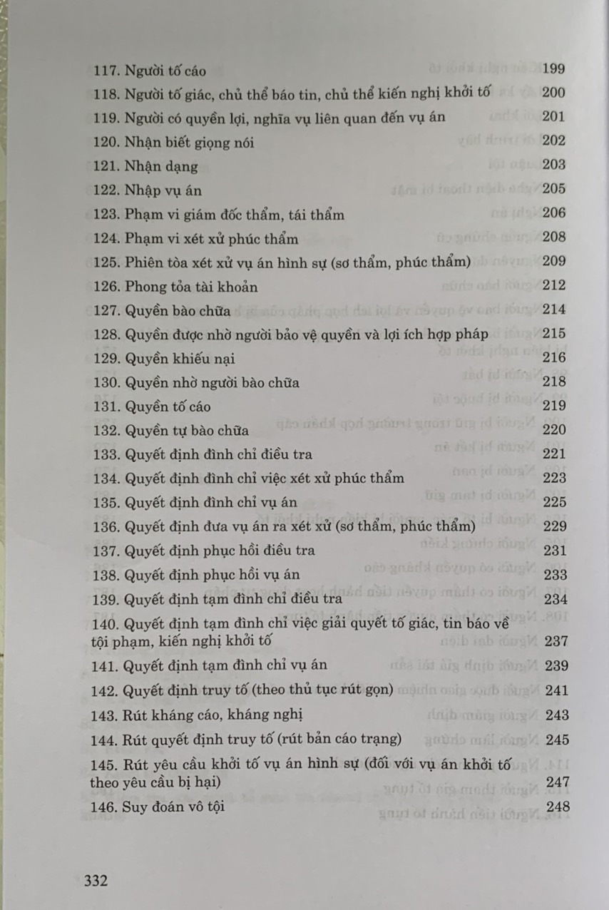 Thuật ngữ pháp lý tố tụng hình sự