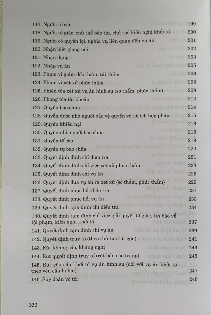 Thuật ngữ pháp lý tố tụng hình sự