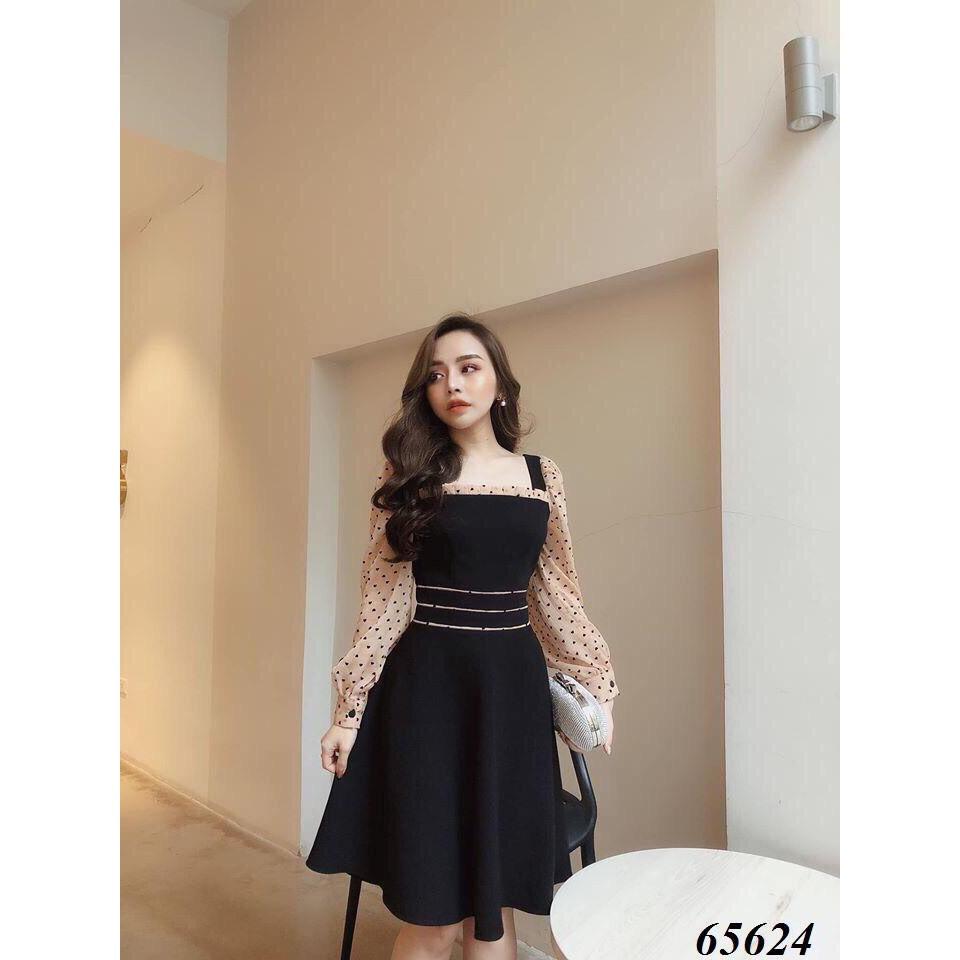 Đầm xòe tiểu phối voan bi siêu sang chảnh / CÓ SIZE XXL