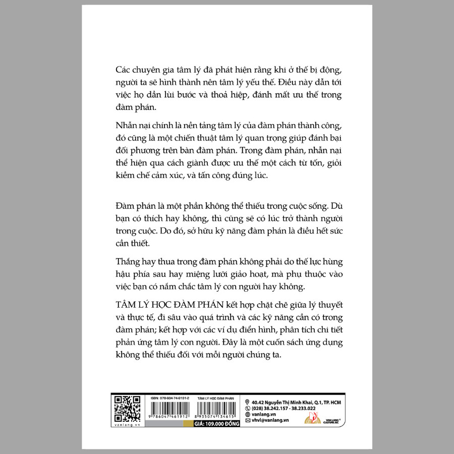 Tâm Lý Học Đàm Phán (Tb)