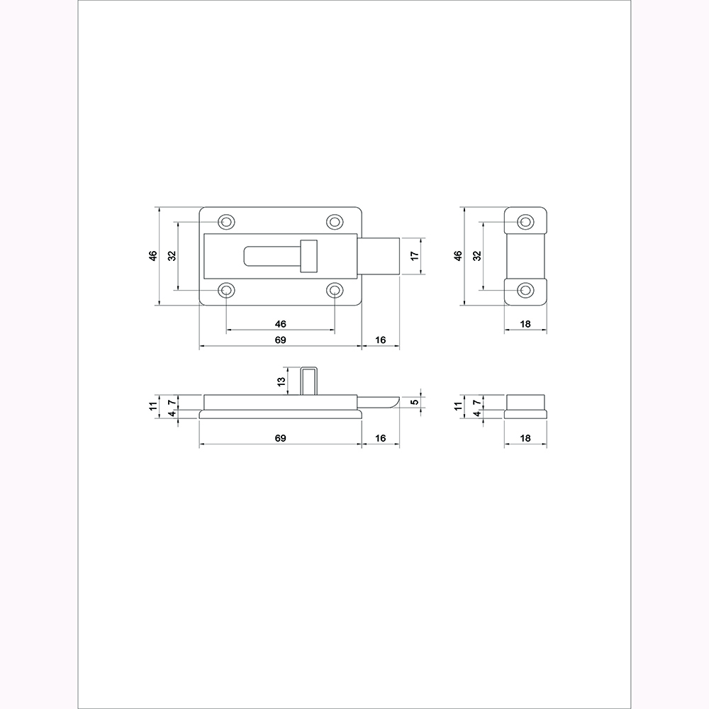 Chốt Cửa An Toàn 46102.SSS