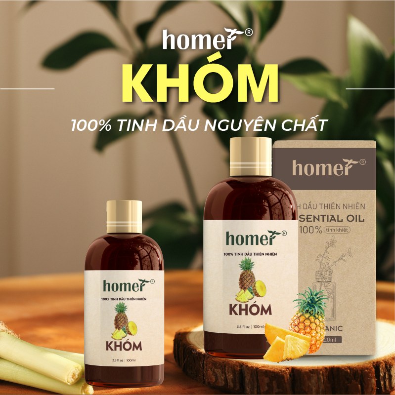 Tinh Dầu Khóm Homer 100ml- Tinh Dầu Xông Thơm Phòng, Thư Giãn Khử Mùi- Tinh Dầu Trái Cây Thiên Nhiên