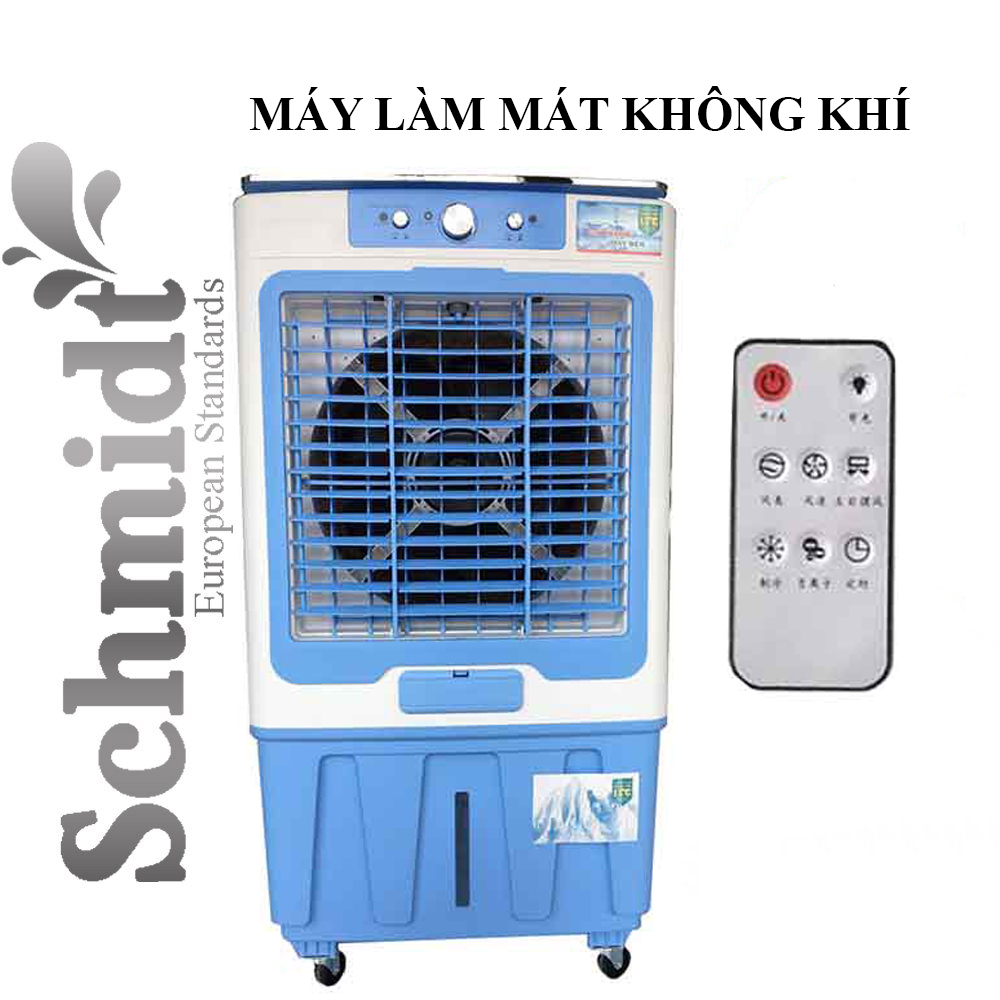 Quạt điều hòa không khí 65L Schmidt, máy làm mát công suất lớn có điều khiển từ xa công nghệ nhật, tiết kiệm điện năng – hàng chính hãng