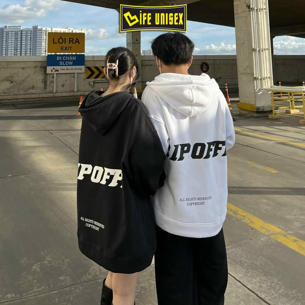 Áo khoác nỉ Hoodie RIPOFFF Dây Kéo Form rộng Áo Nỉ Bông ulzzang Phong Cách Unisex Unisex