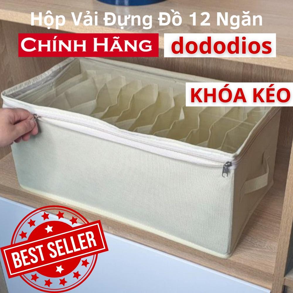 Hình ảnh Hộp vải đựng quần áo chia ngăn dododios chất liệu vải không dệt giỏ đựng quần áo