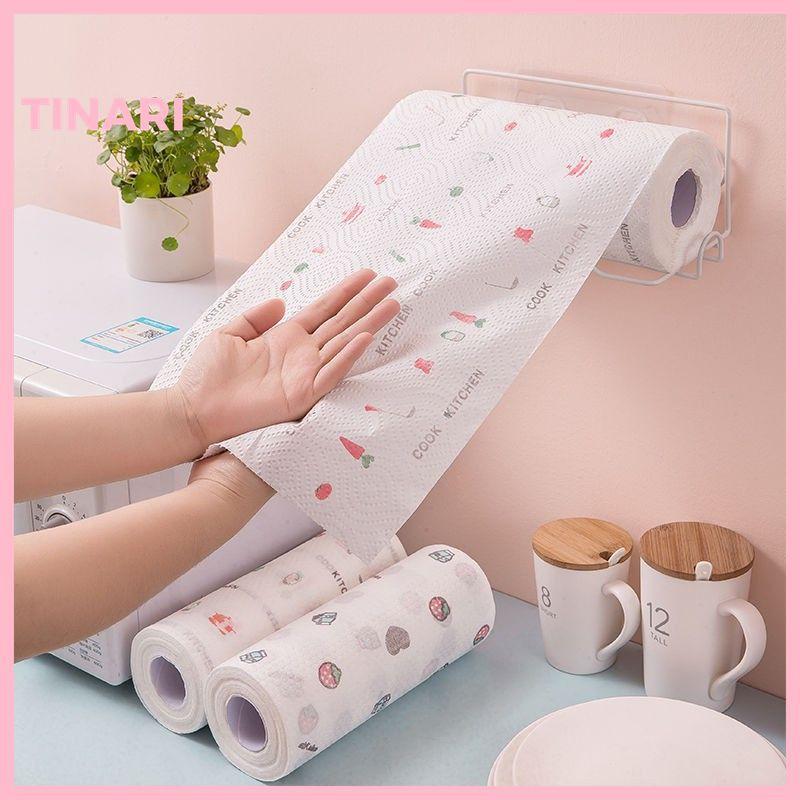 Cuộn Giấy Lau Tay, Lau Nhà Bếp In Họa Tiết Trắng Đa Năng