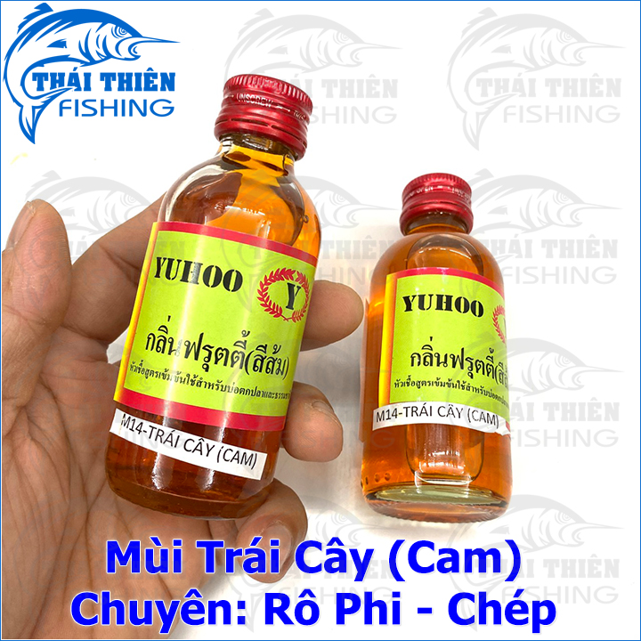 Tinh Mùi Câu Cá Thái Lan, Hương Trái Cây Cam Chai 58ml Dùng Câu Chép, Rô Phi Sông Tự Nhiên Hồ Dịch Vụ