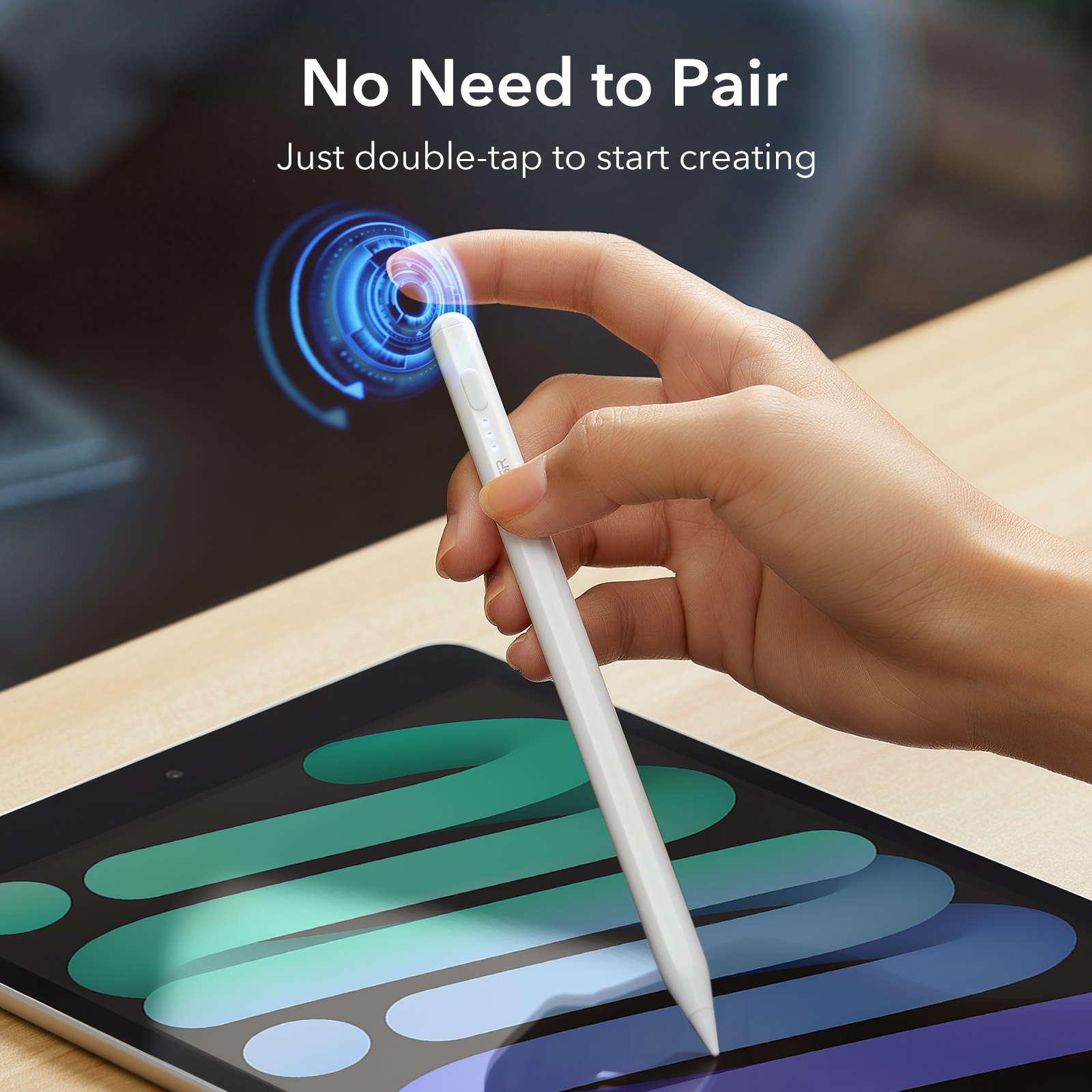 Bút cảm ứng ESR Digital iPad Stylus Pencil dành cho iPad Pro/ Ipad Air/ Ipad Mini/ Ipad Gen 6,7,8,9 - Hàng chính hãng