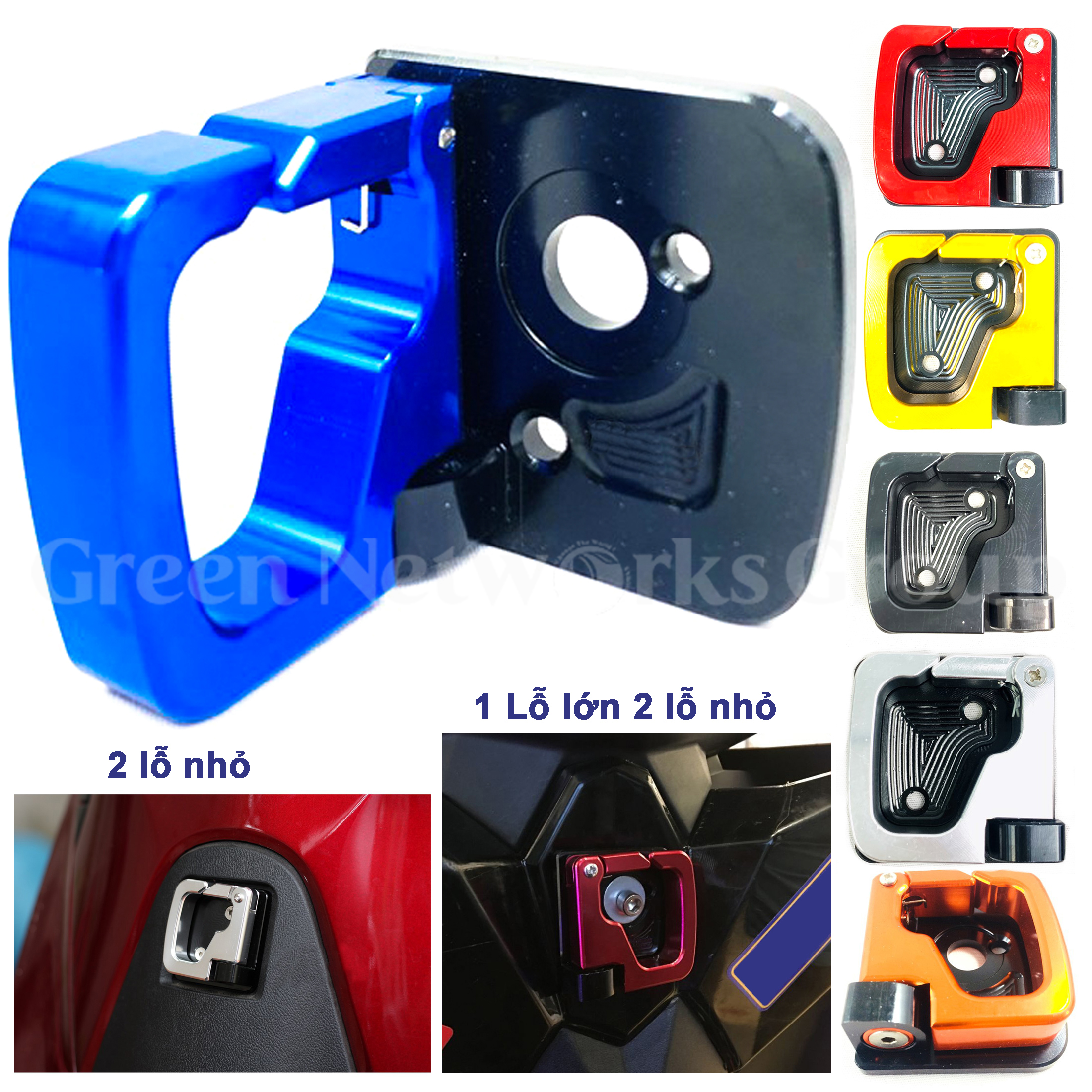 Móc treo đồ CNC cao cấp dành cho xe SH Lead 125 Vario Click Green Networks Group
