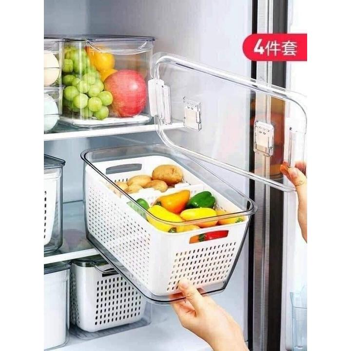 HỘP ĐỰNG THỰC PHẨM, HỘP BẢO QUẢN RAU CỦ QUẢ ĐA NĂNG KÍCH THƯỚC 30*18*15 cm